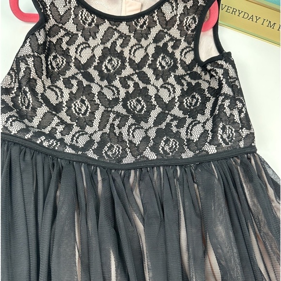 Lace tulle black pink dress size 10 by Pastourelle new no tags - Picture 9 of 12